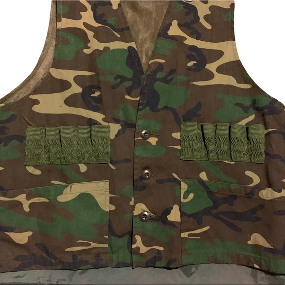 Vintage 60’s 70’s Kmart Camo Hunting Shooting Vest - Picture 3 of 4